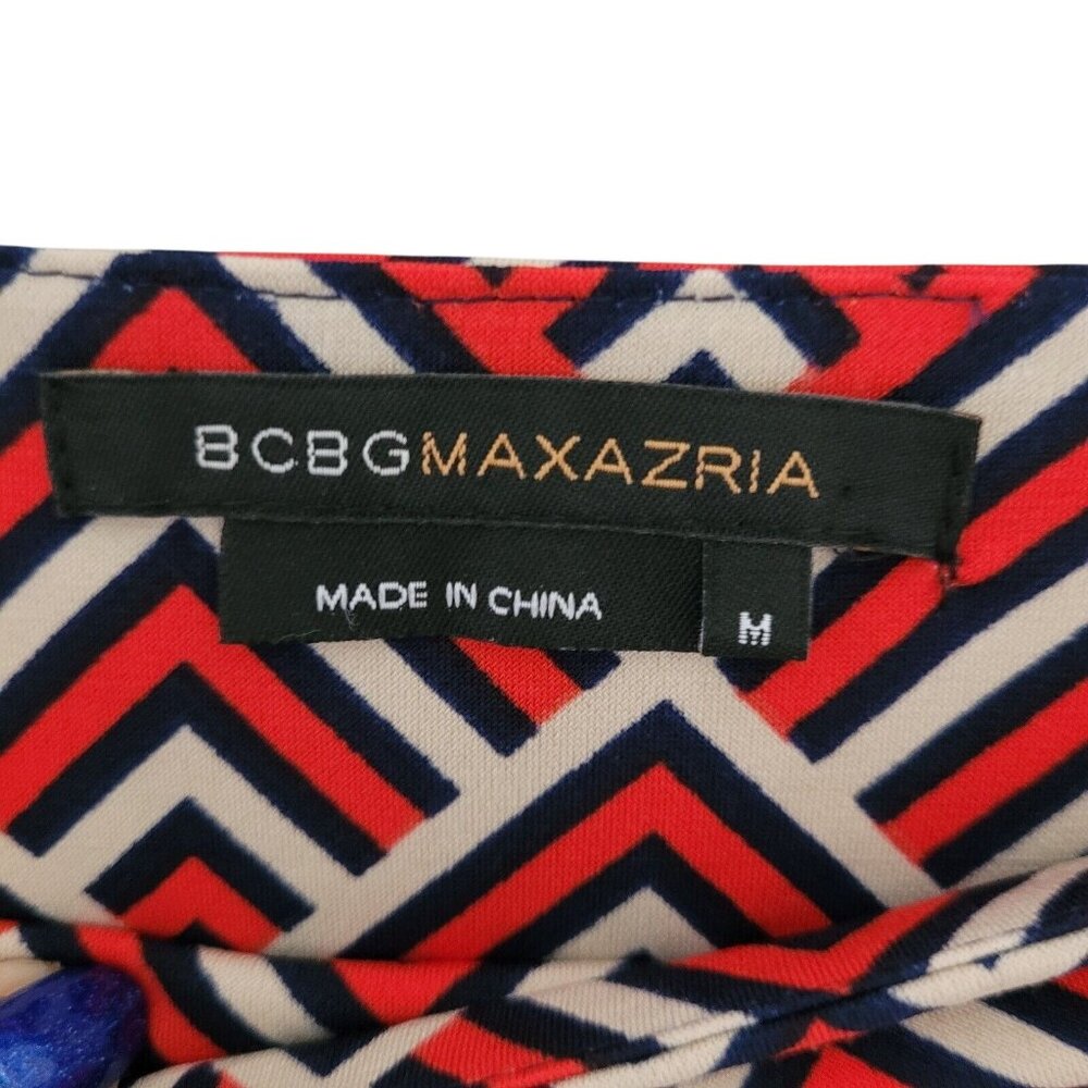 BCBG Maxazria Geometric Print Maxi Skirt Womens Size M High Slit Multicolor - Picture 7 of 9